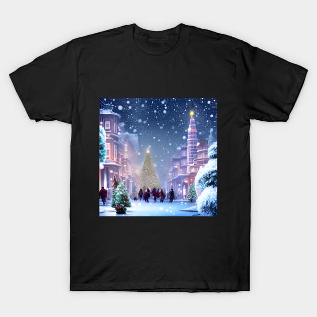 Christmas Snowing T-Shirt by SmartPufferFish